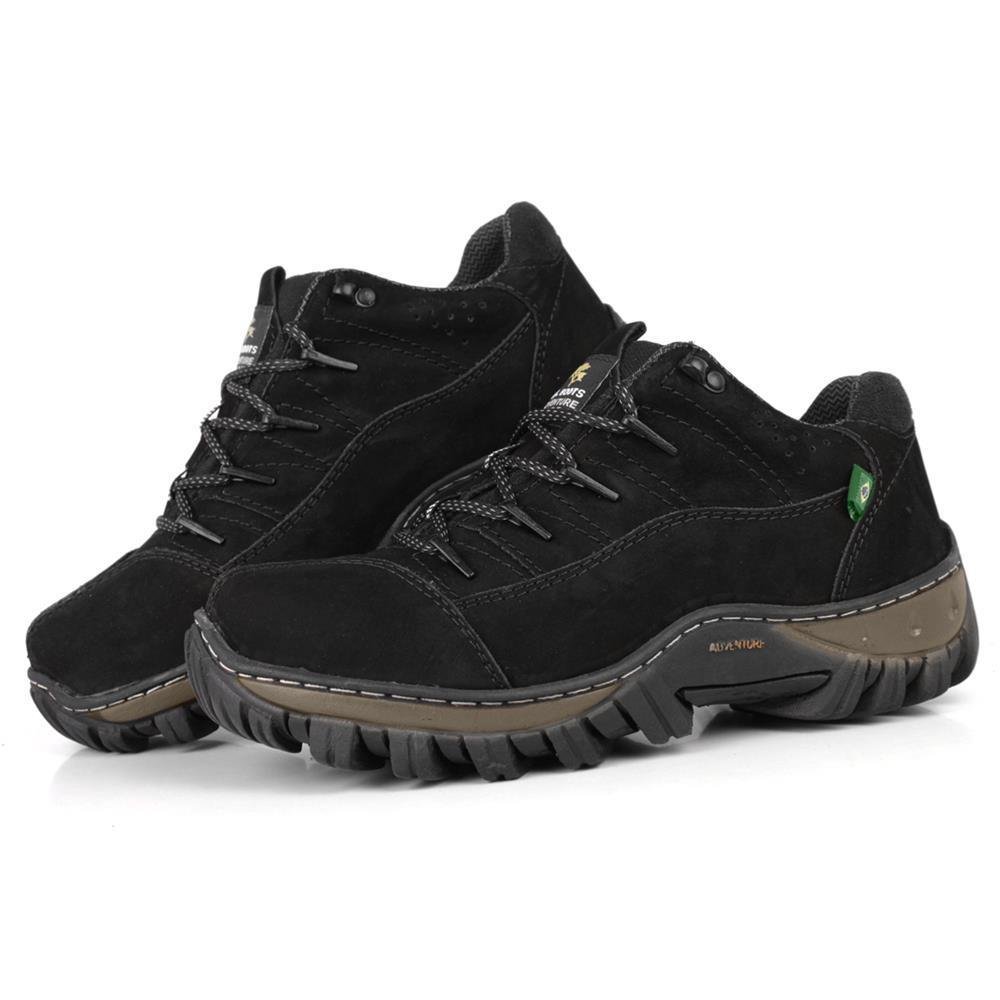 Tênis Bell Boots Masculino Adventure Couro Conforto Nobuck Preto 2