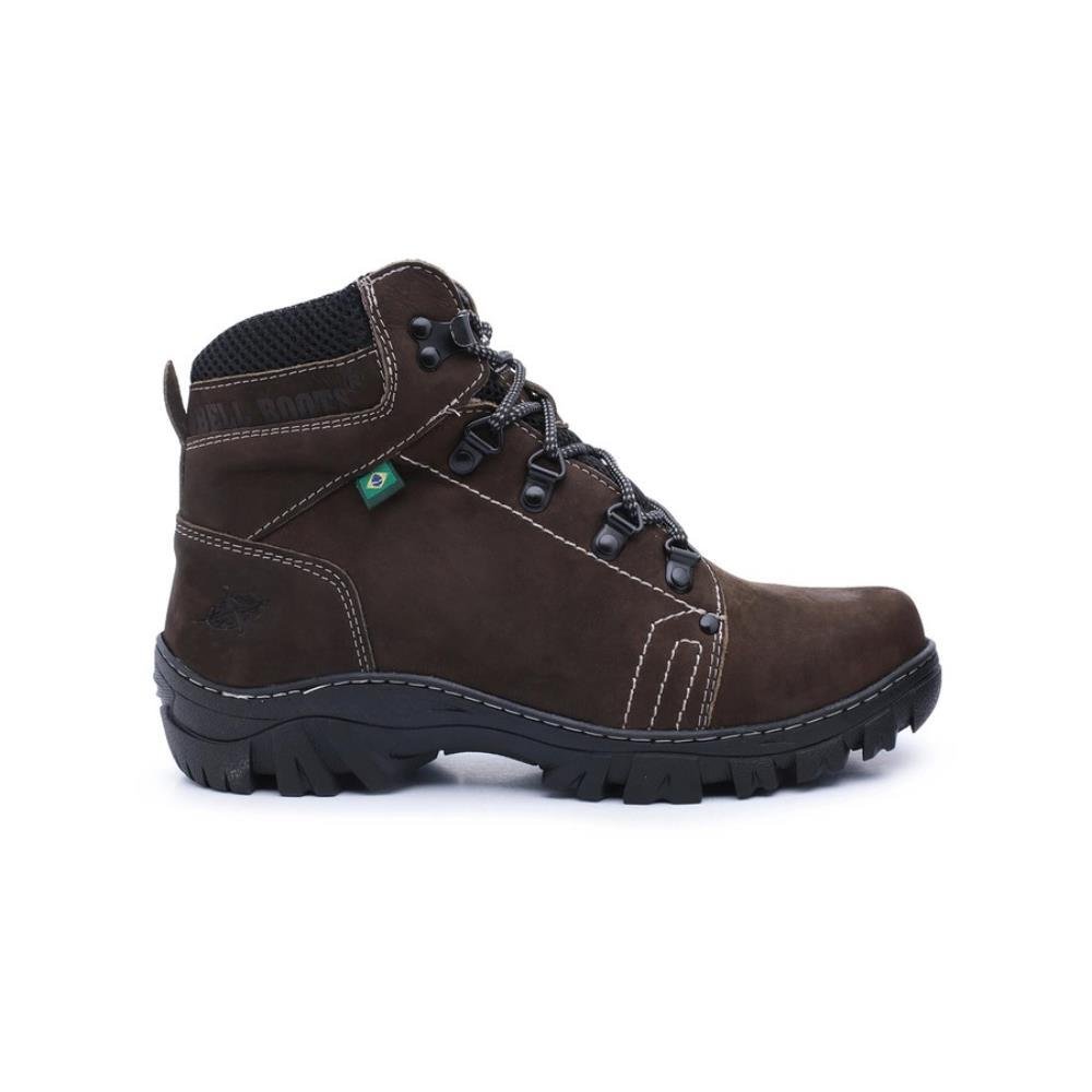 Bota Bell Boots Adventure Couro Masculina Nobuck Cinza 2