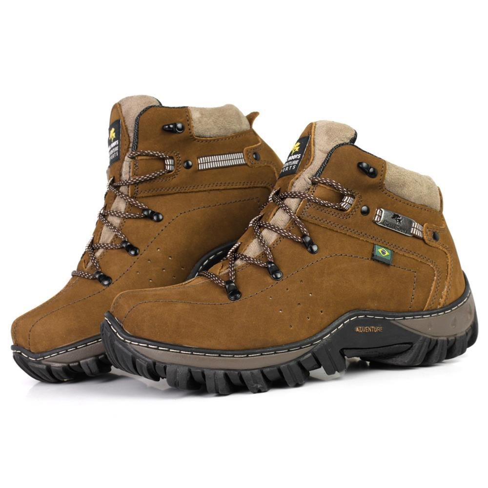 Bota Bell Boots Masculina Coturno Adventure em Couro Marrom 2