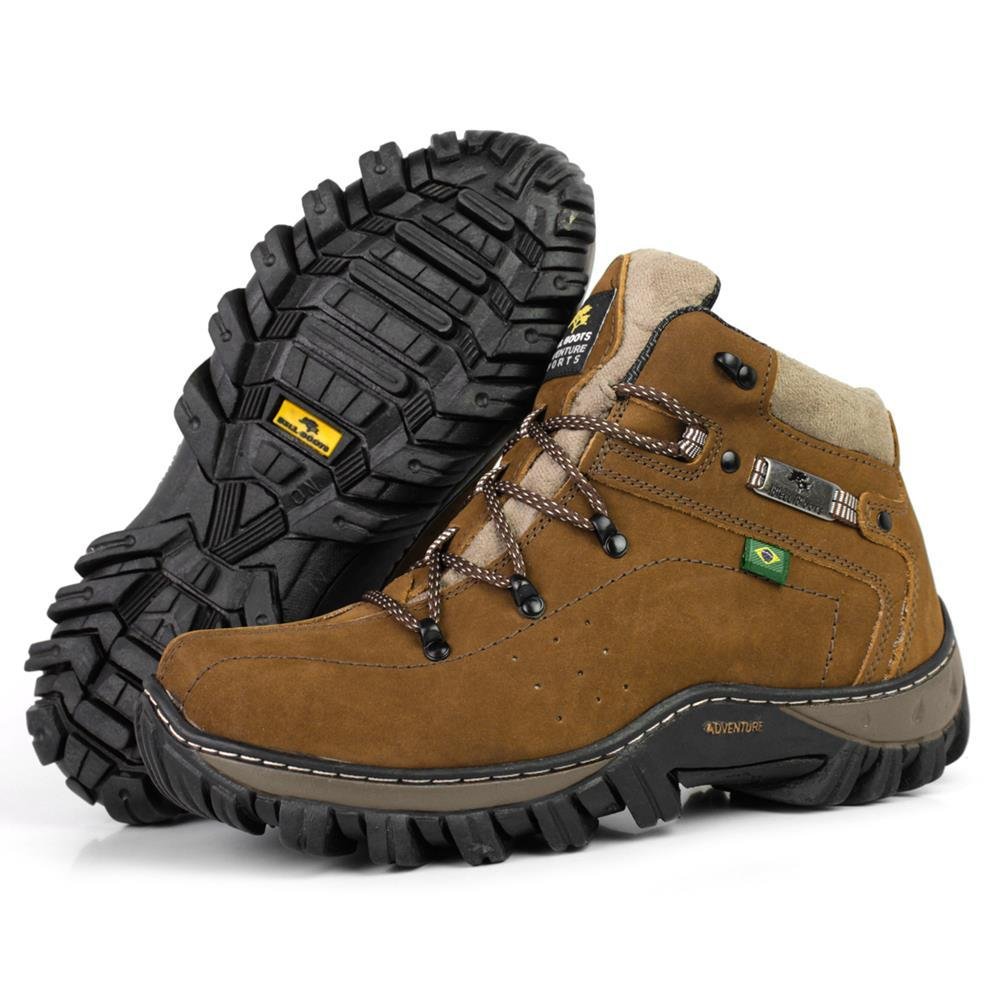 Bota Bell Boots Masculina Coturno Adventure em Couro Marrom 4