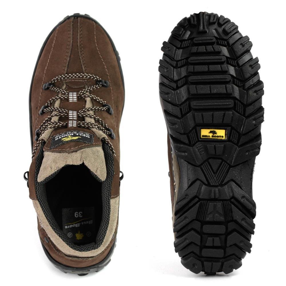 Bota Bell Boots Adventure Masculina Couro Conforto Nobuck Marrom 5