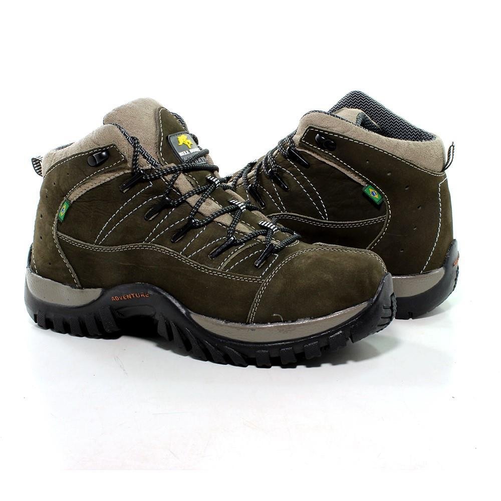 Bota Bell Boots Adventure Masculina Couro Conforto Camurça Marrom 3