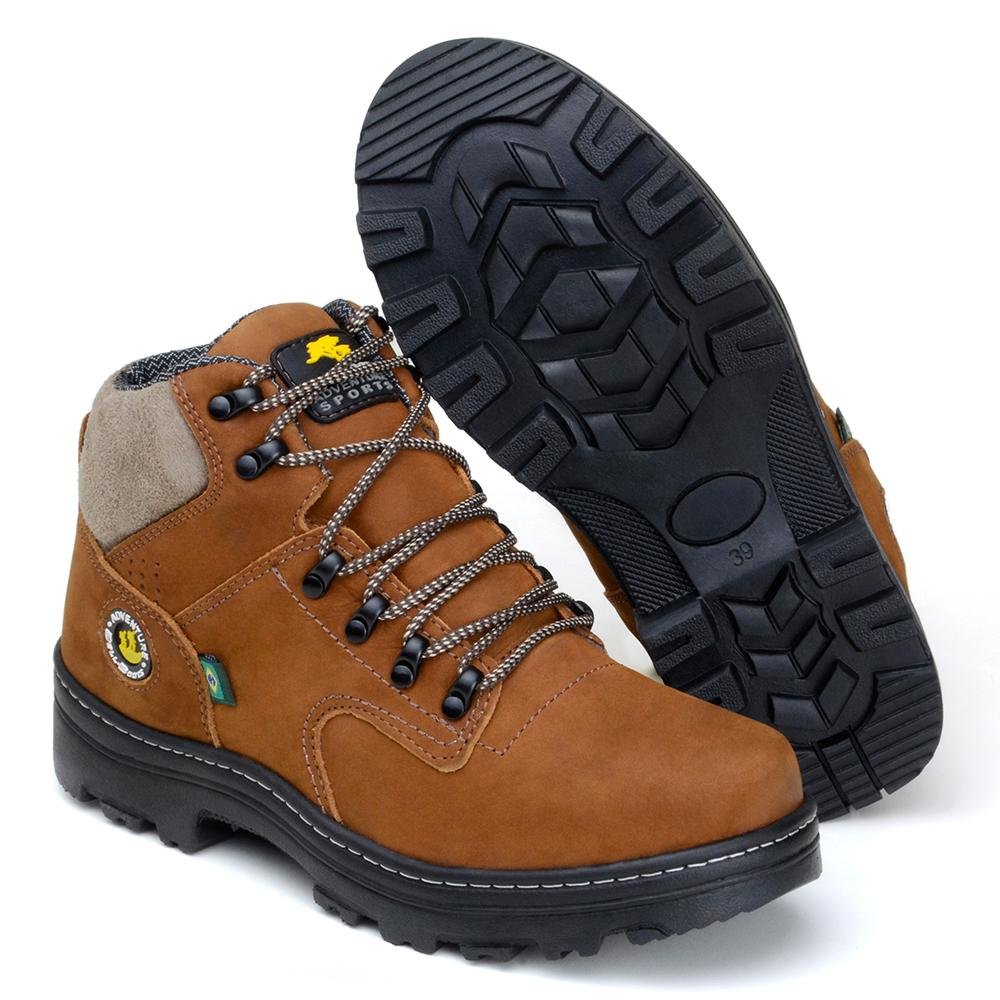 Bota Coturno Masculino Adventure Couro Bell Boots Marrom 2