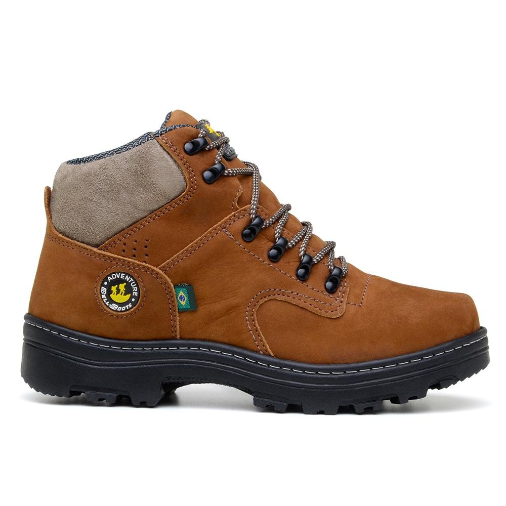 Bota Coturno Masculino Adventure Couro Bell Boots Marrom 3