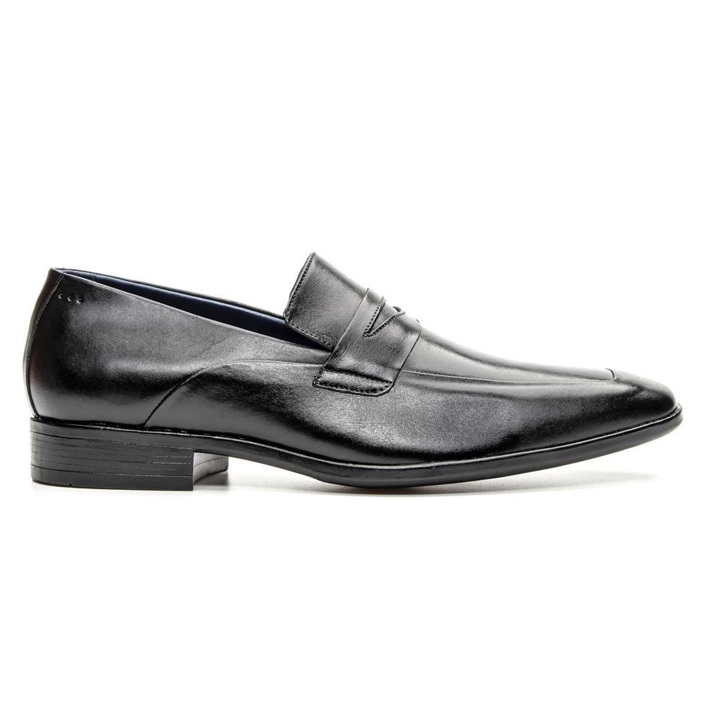 Loafer Bigioni Sapato Couro Verniz Masculino Preto 2
