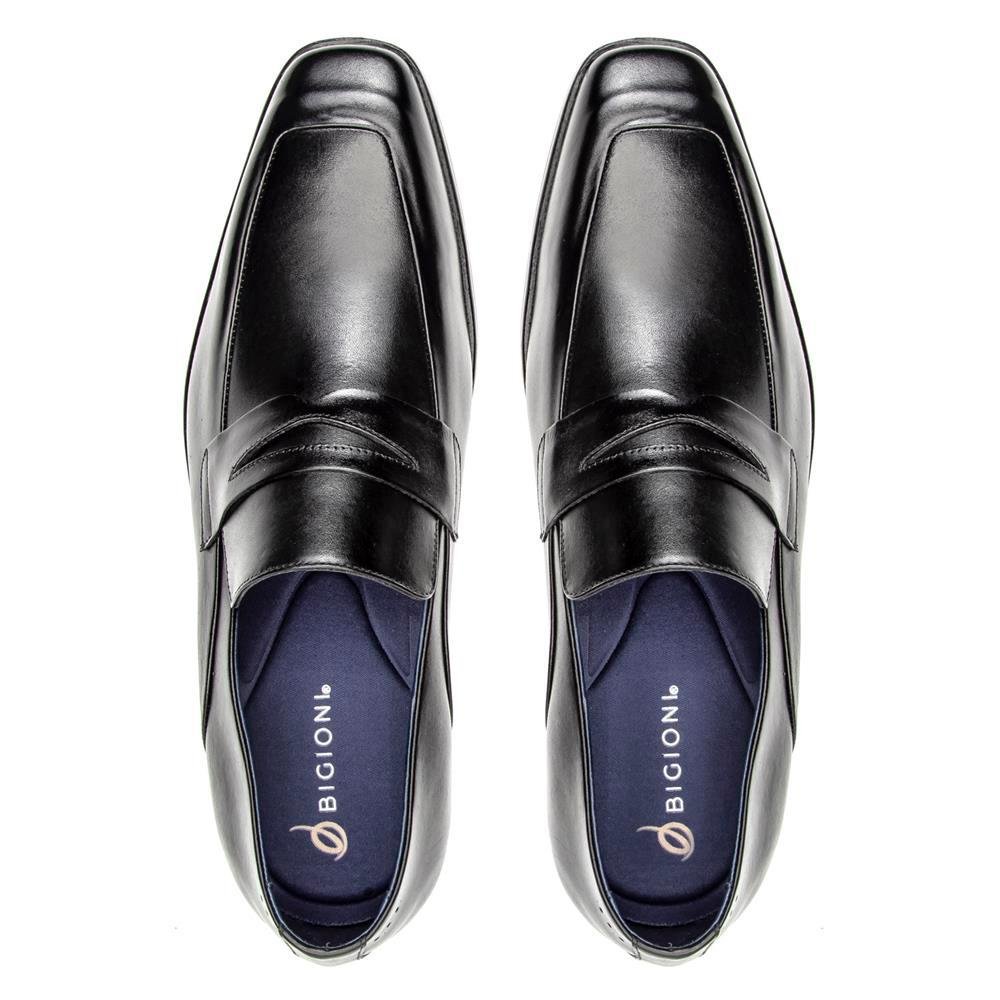 Loafer Bigioni Sapato Couro Verniz Masculino Preto 3
