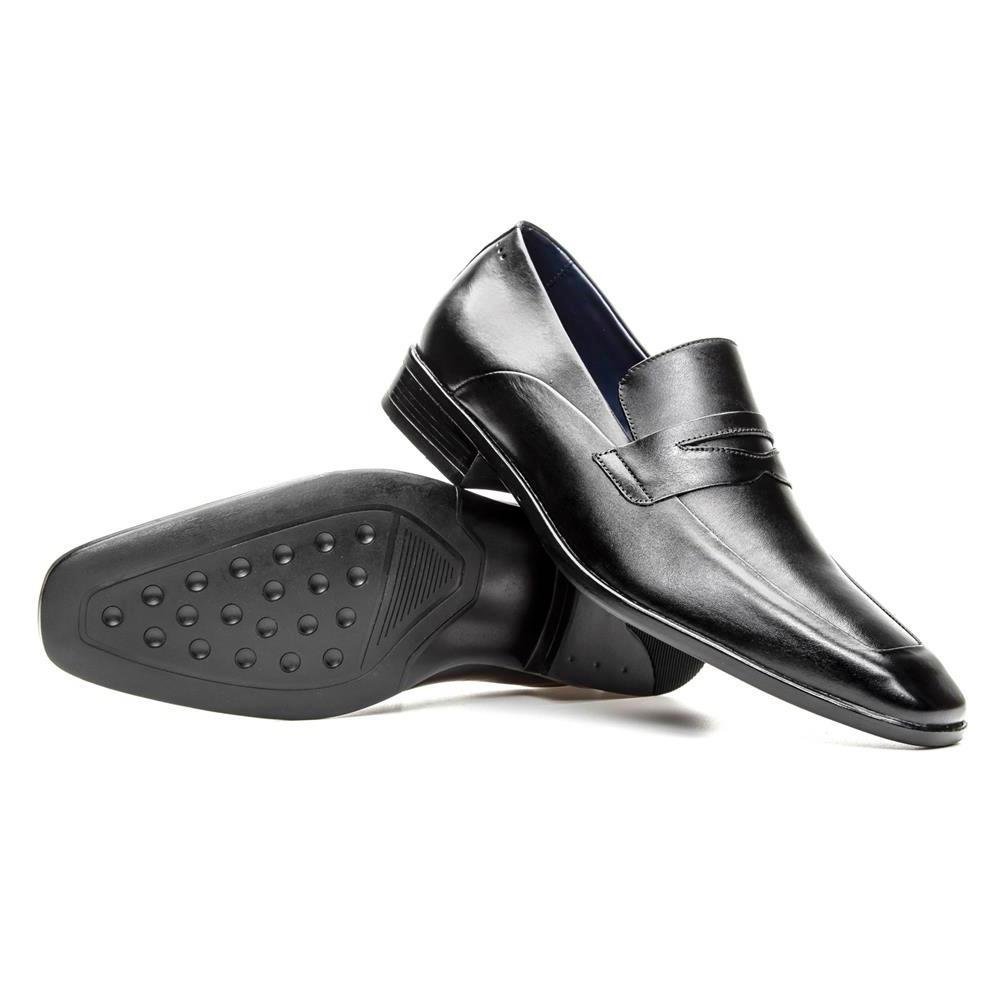 Loafer Bigioni Sapato Couro Verniz Masculino Preto 4