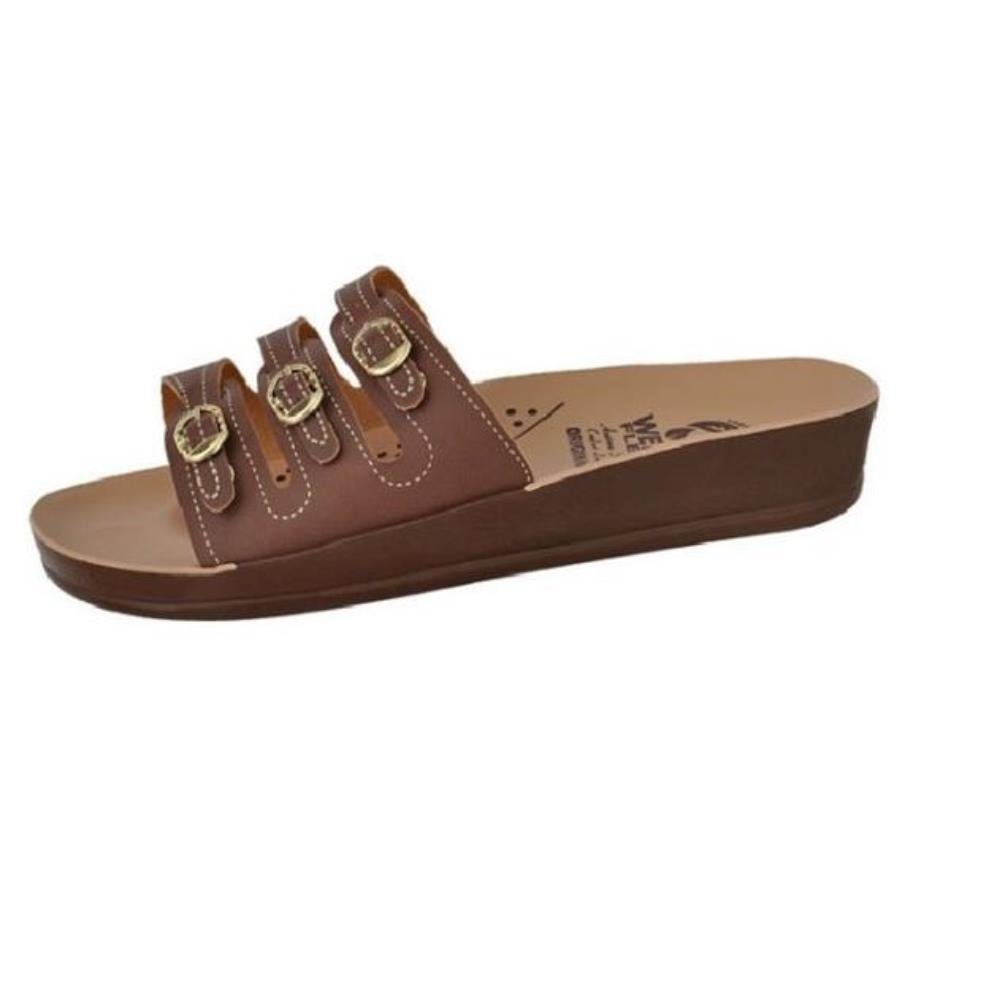 Kit 2 Sandália Ortopédica Feminina Anatômica Conforto Macio Marrom/Preto 2