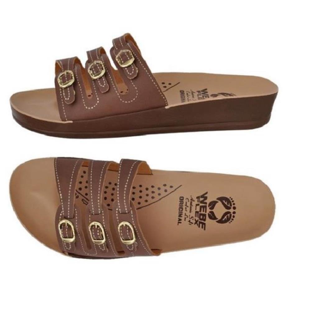 Kit 2 Sandália Ortopédica Feminina Anatômica Conforto Macio Marrom/Preto 4