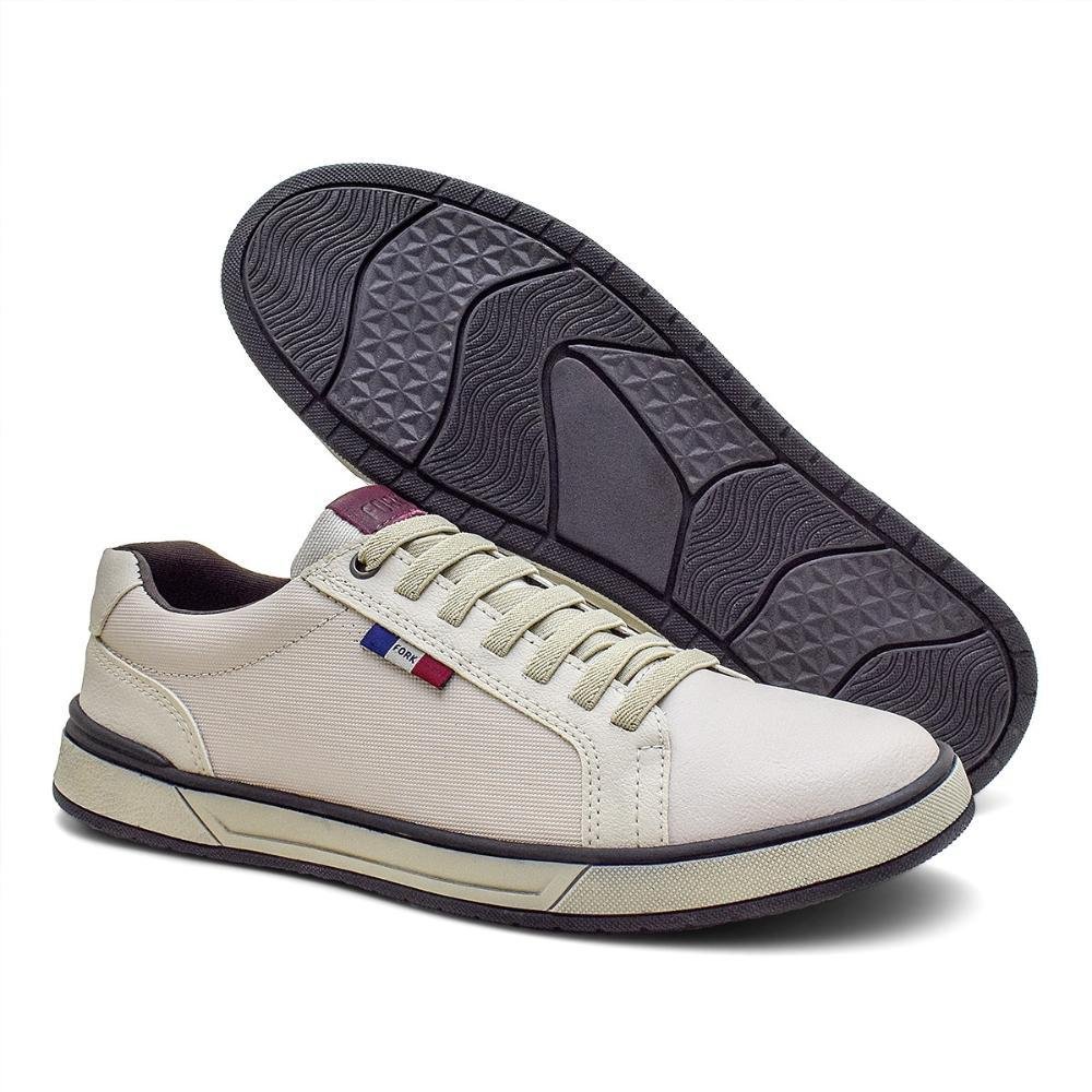 Sapatênis Casual Masculino Elástico Conforto Casual Branco 1