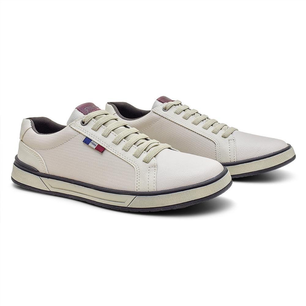 Sapatênis Casual Masculino Elástico Conforto Casual Branco 2