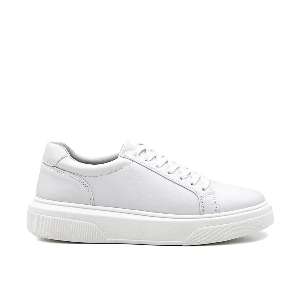 Tênis Casual Masculino Fechamento Elástico Confortável Branco 2