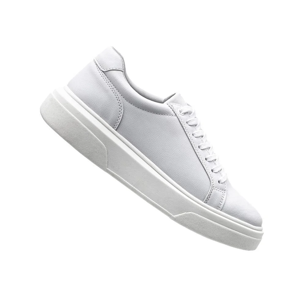 Tênis Casual Masculino Fechamento Elástico Confortável Branco 4