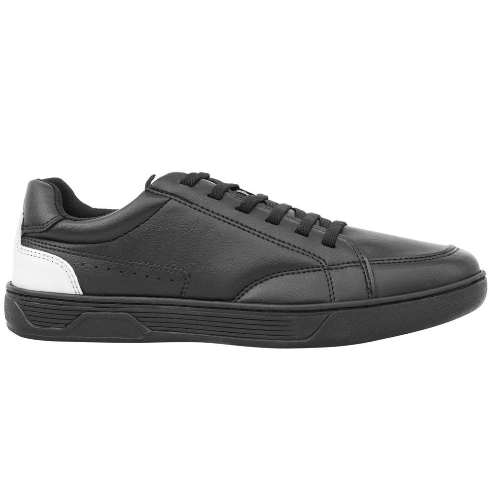 Tênis Casual Masculino Conforto Praticidade Estilo Moderno Preto 2