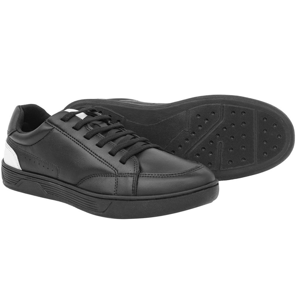 Tênis Casual Masculino Conforto Praticidade Estilo Moderno Preto 7