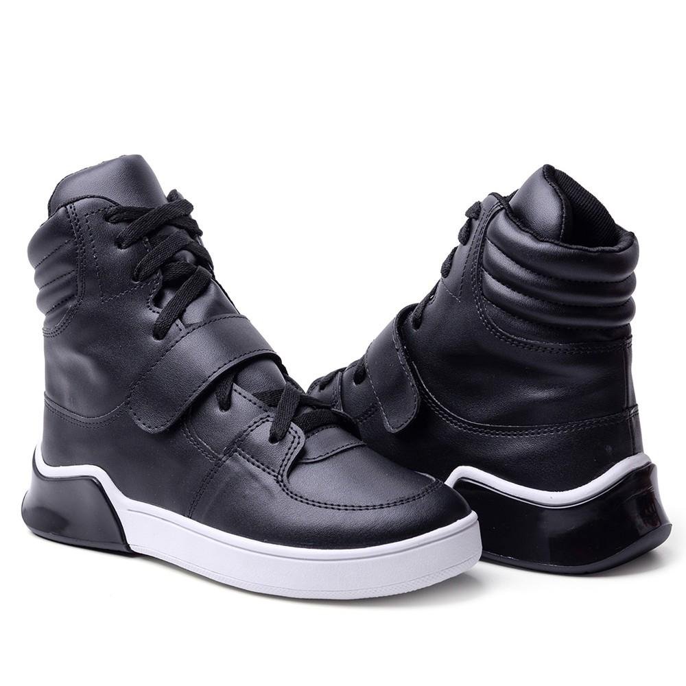 Tênis Feminino Cano Alto Treino Casual Preto 4