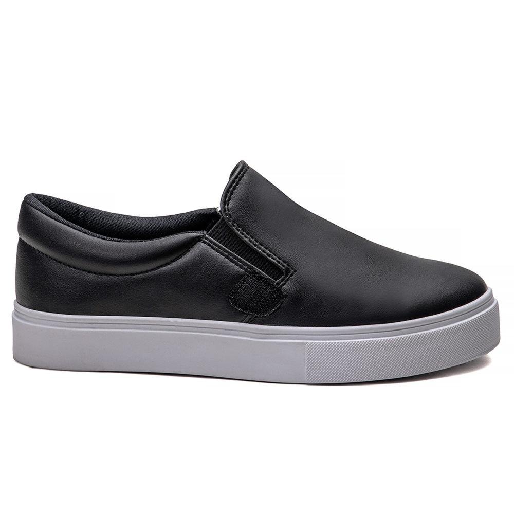 Tênis Slip On Feminino Strass Preto 5
