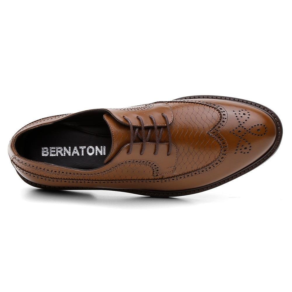 Sapato Social Derby Masculino Couro Caramelo 2