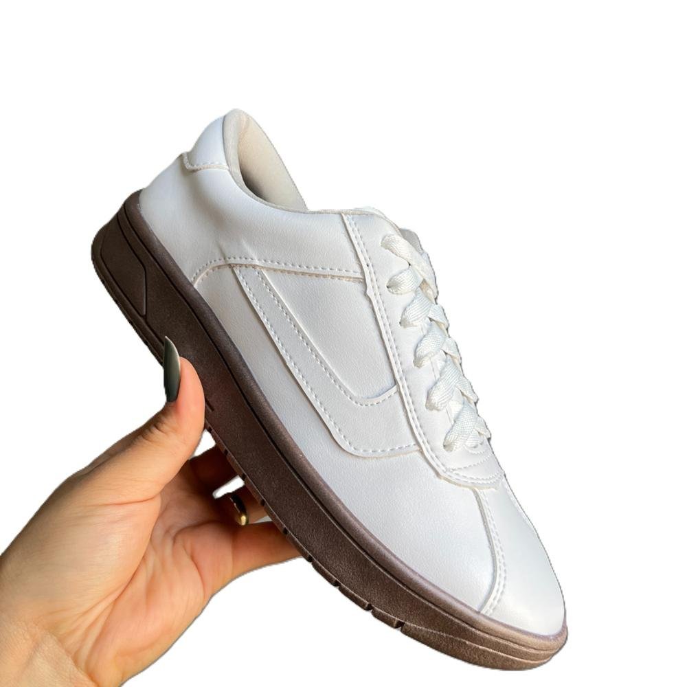 Tênis Feminino Casual Confortável Branco 2