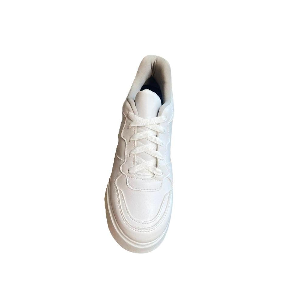Tênis Feminino Casual Plataforma Branco 3