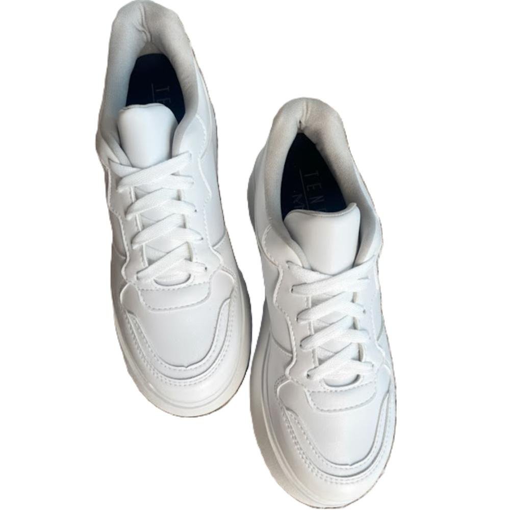 Tênis Feminino Casual Plataforma Branco 5