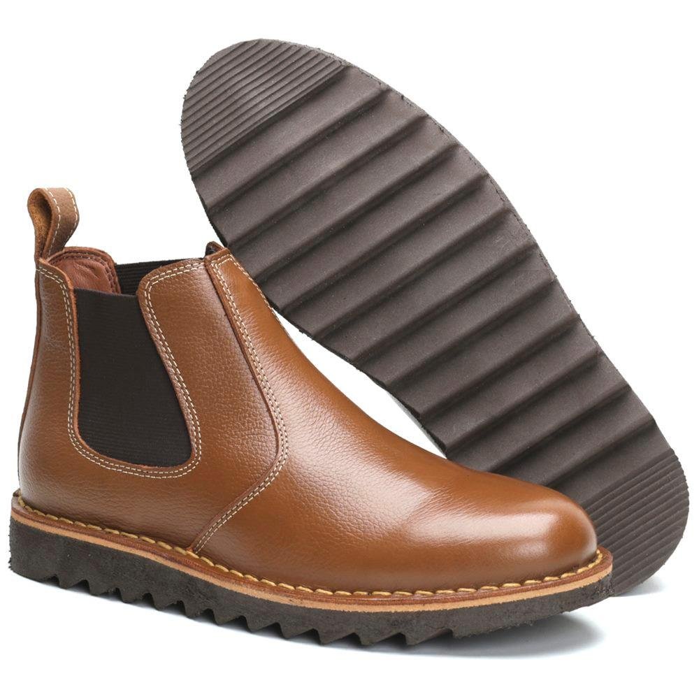 Bota Casual Masculina em Couro com Solado EVA Marrom 4