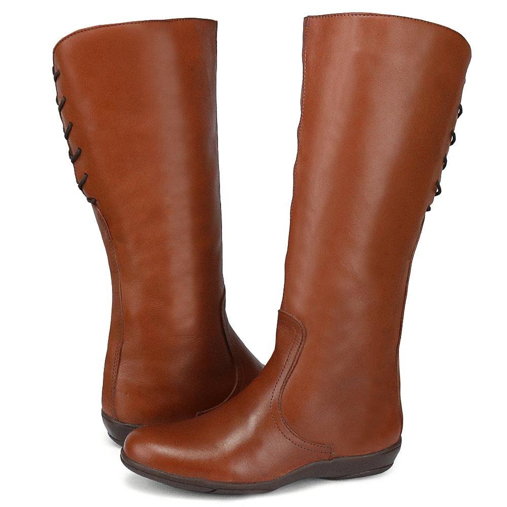 Bota Montaria Feminina em Couro com Ajuste Especial Marrom 2