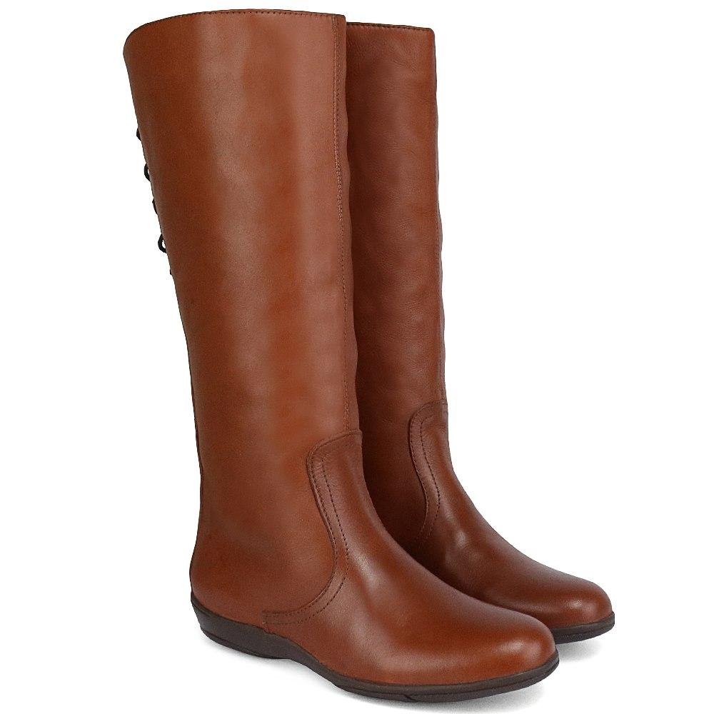 Bota Montaria Feminina em Couro com Ajuste Especial Marrom 3