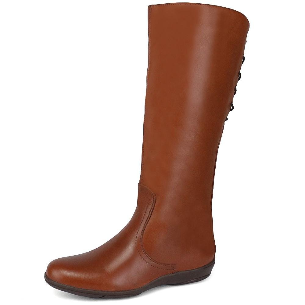 Bota Montaria Feminina em Couro com Ajuste Especial Marrom 4