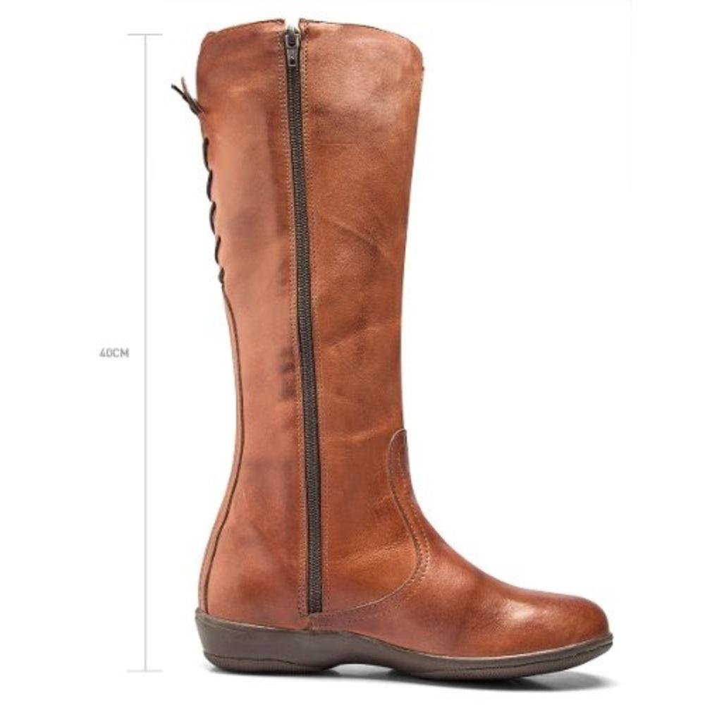 Bota Montaria Feminina em Couro com Ajuste Especial Marrom 5