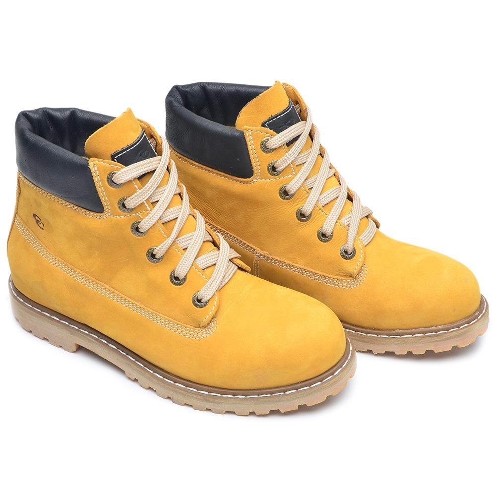 Coturno Adventure Unissex em Couro Nobuck Mostarda 3