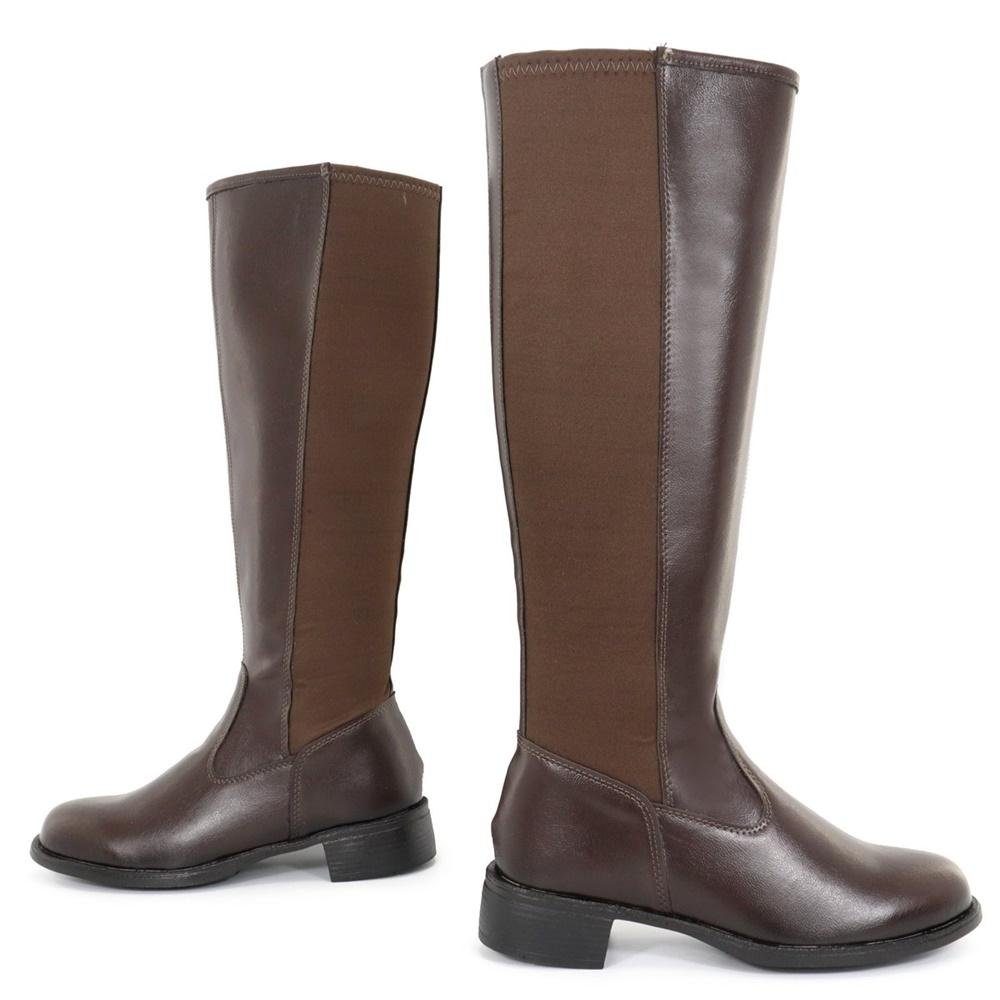 Bota Feminina Montaria Cano Alto Confortável Premium Café 3