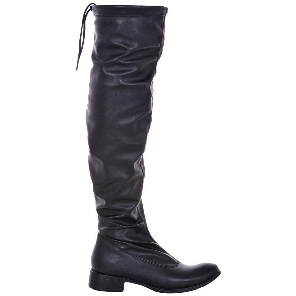 Bota Feminina Over The Knee em Napa Cano Longo