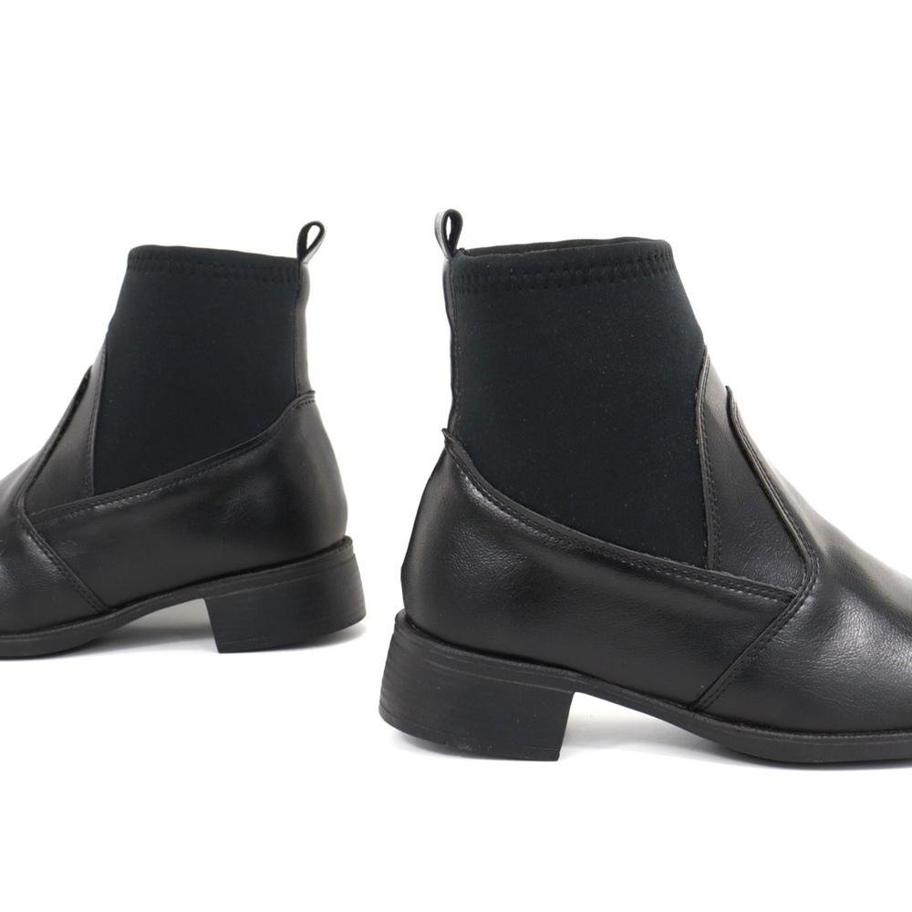Botinha Feminina Cano Baixo com Neoprene Preto 3