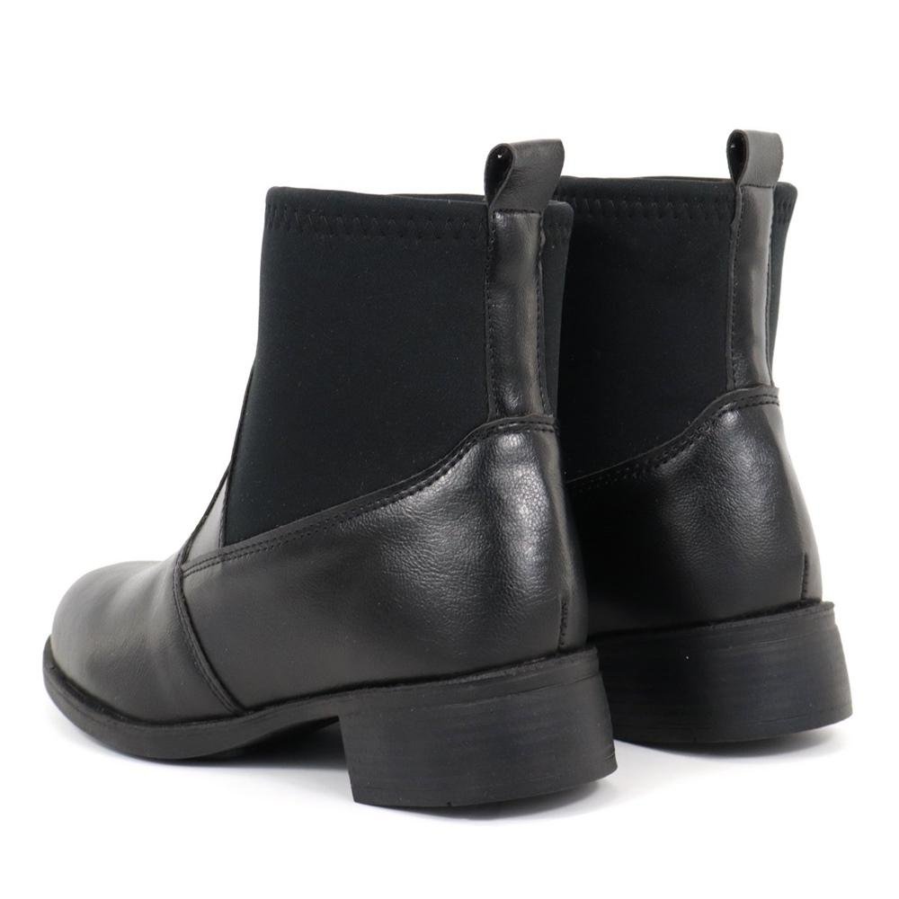 Botinha Feminina Cano Baixo com Neoprene Preto 4