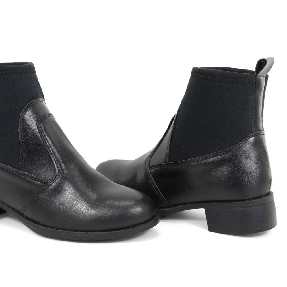 Botinha Feminina Cano Baixo com Neoprene Preto 5