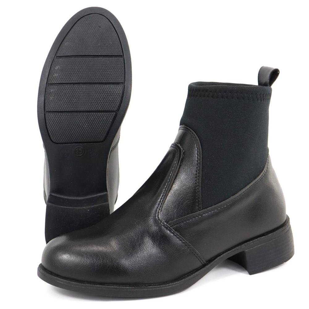 Botinha Feminina Cano Baixo com Neoprene Preto 6