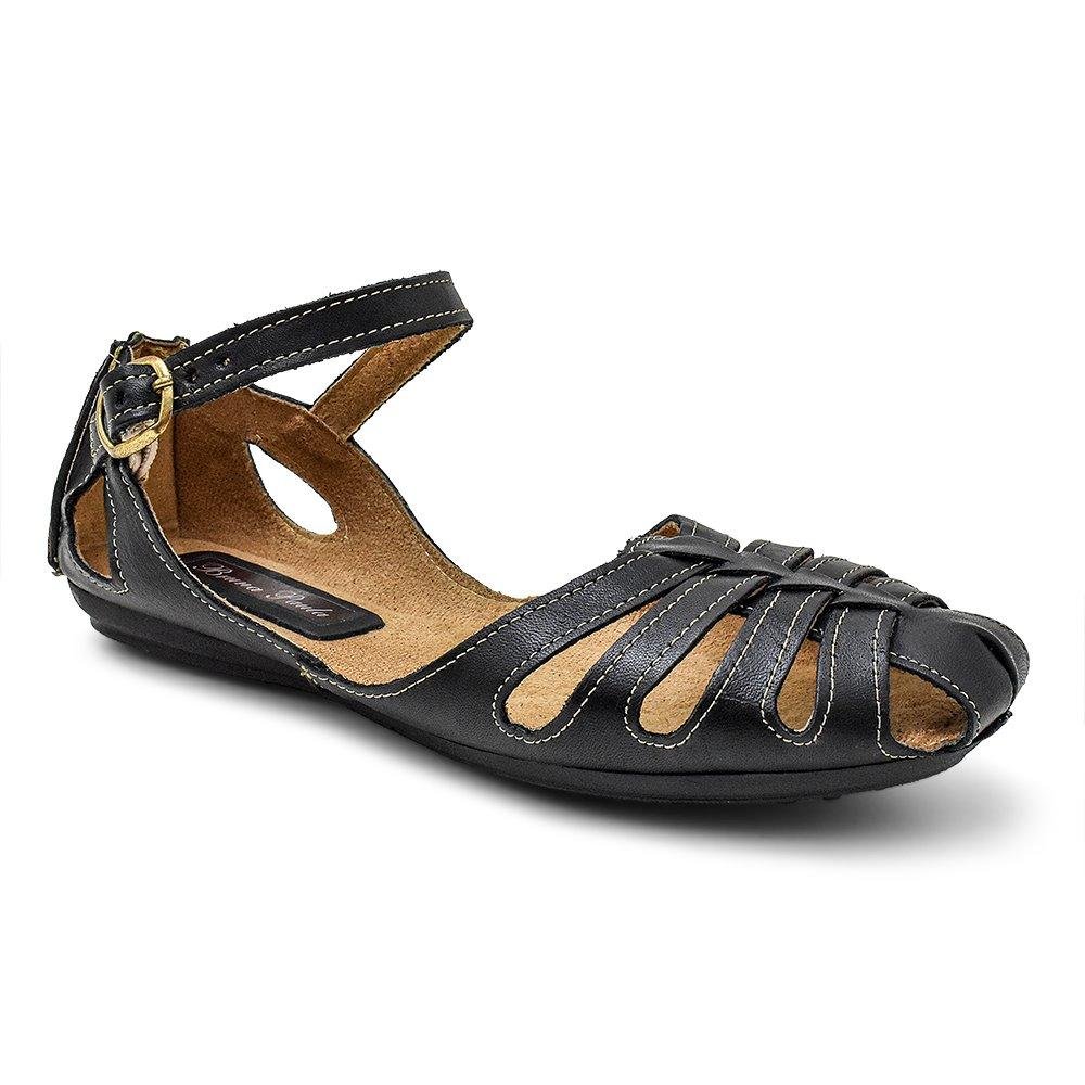 Sapatilha em Couro Feminina Conforto Casual