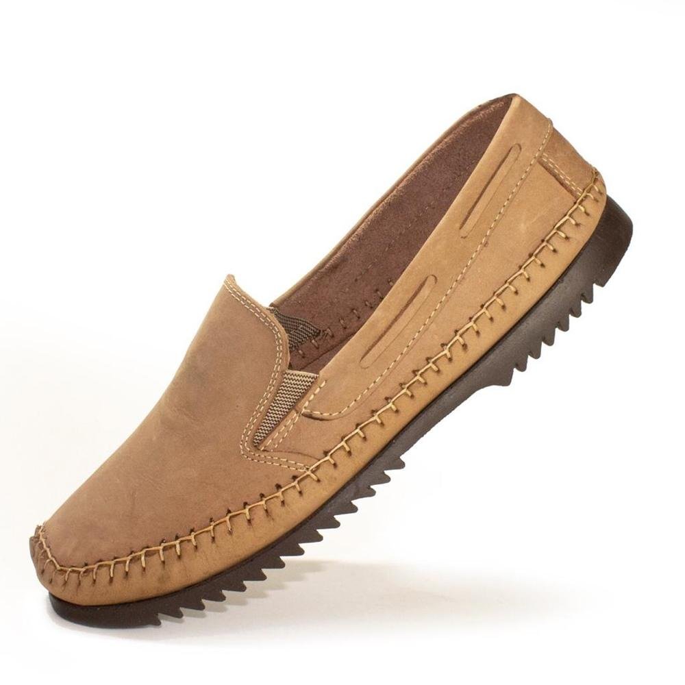 Sapatilha Masculina em Couro Casual Anatômica Marrom 3