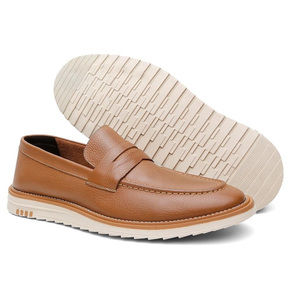 Mocassim Loafer Dublin Marrom Claro 3