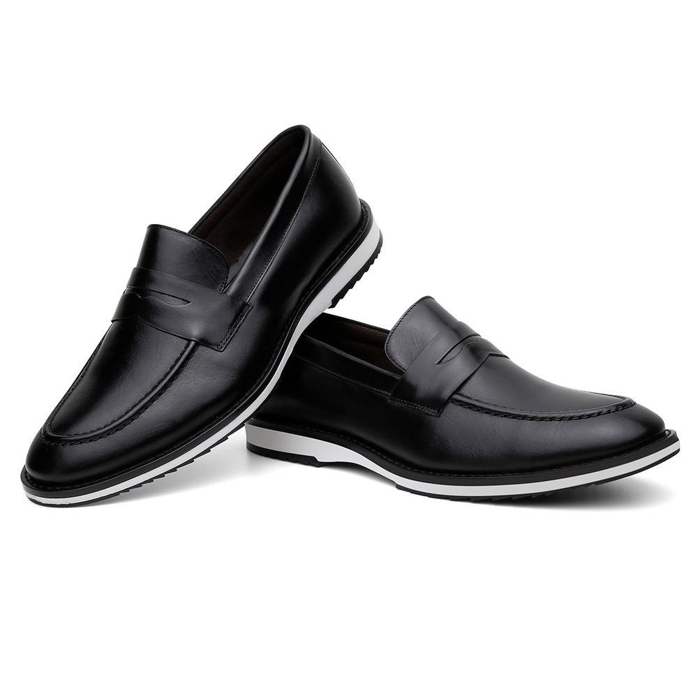 Mocassim Masculino Couro Slip On Casual Conforto Leve