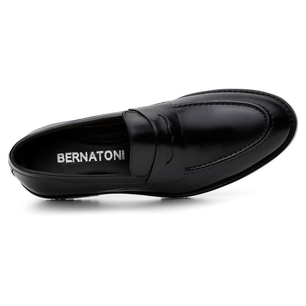 Mocassim Masculino Couro Slip On Casual Conforto Leve Preto 3