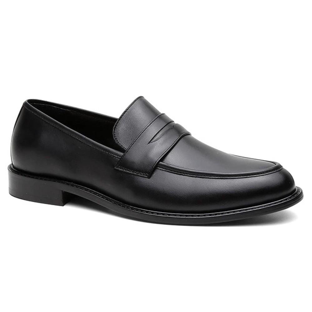 Mocassim Social Masculino Couro Bico Redondo Elegante