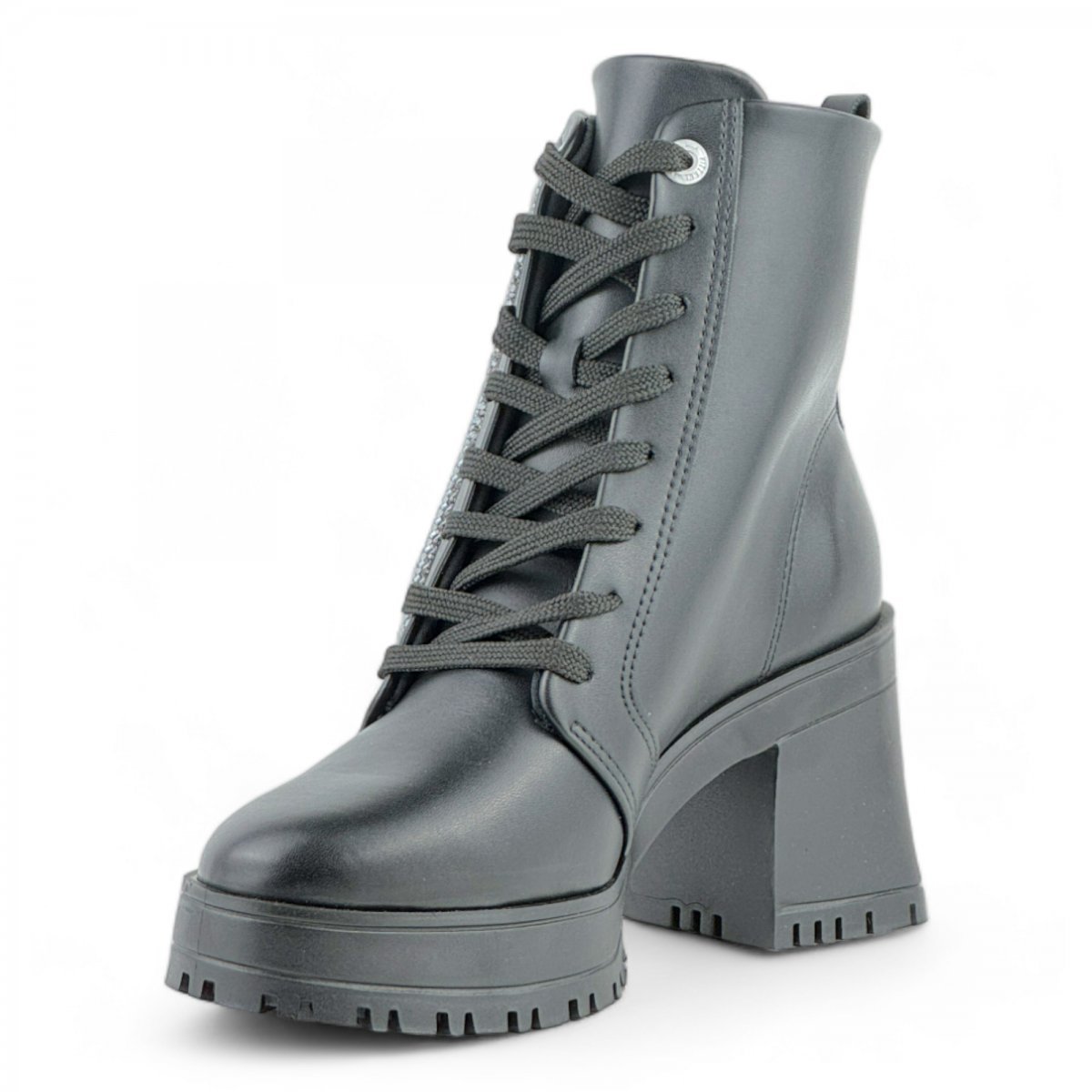 Coturno Casual Salto Bloco Brilhantes Vizzano Feminino Preto 2