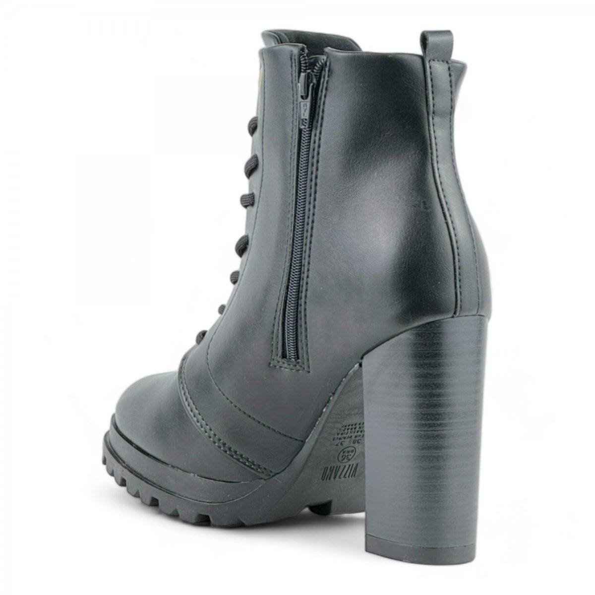 Coturno Casual Salto Alto Vizzano Feminino Preto 3