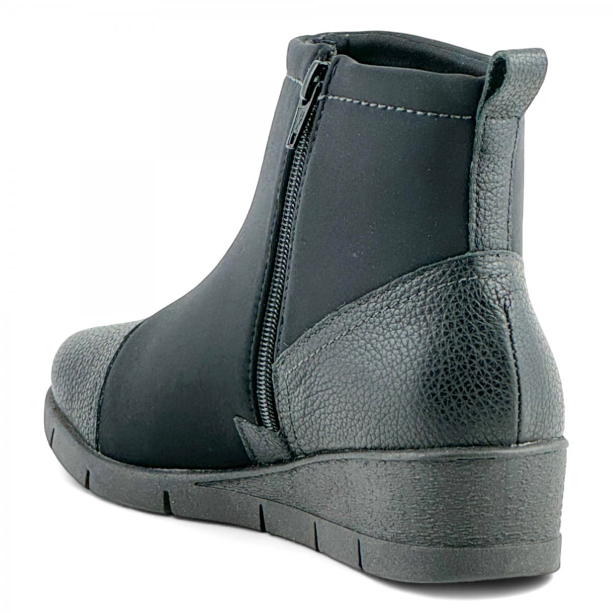Bota Curta Elastano Usaflex Conforto Feminina Preto 3