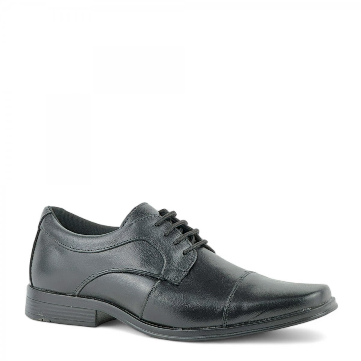 Sapato Social Couro Legítimo Cadarço BR2 Masculino Preto 1
