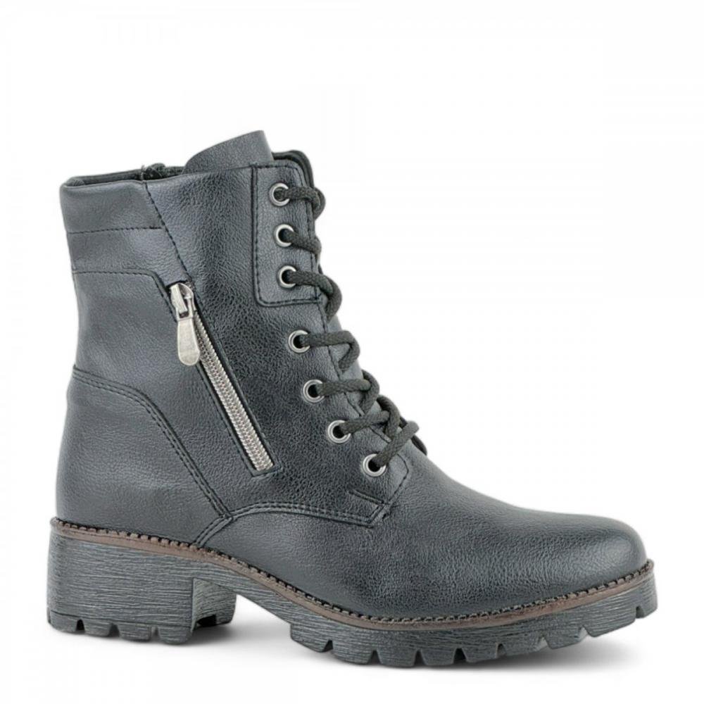 Coturno Casual Couro Legítimo BR2 Feminino Preto 1