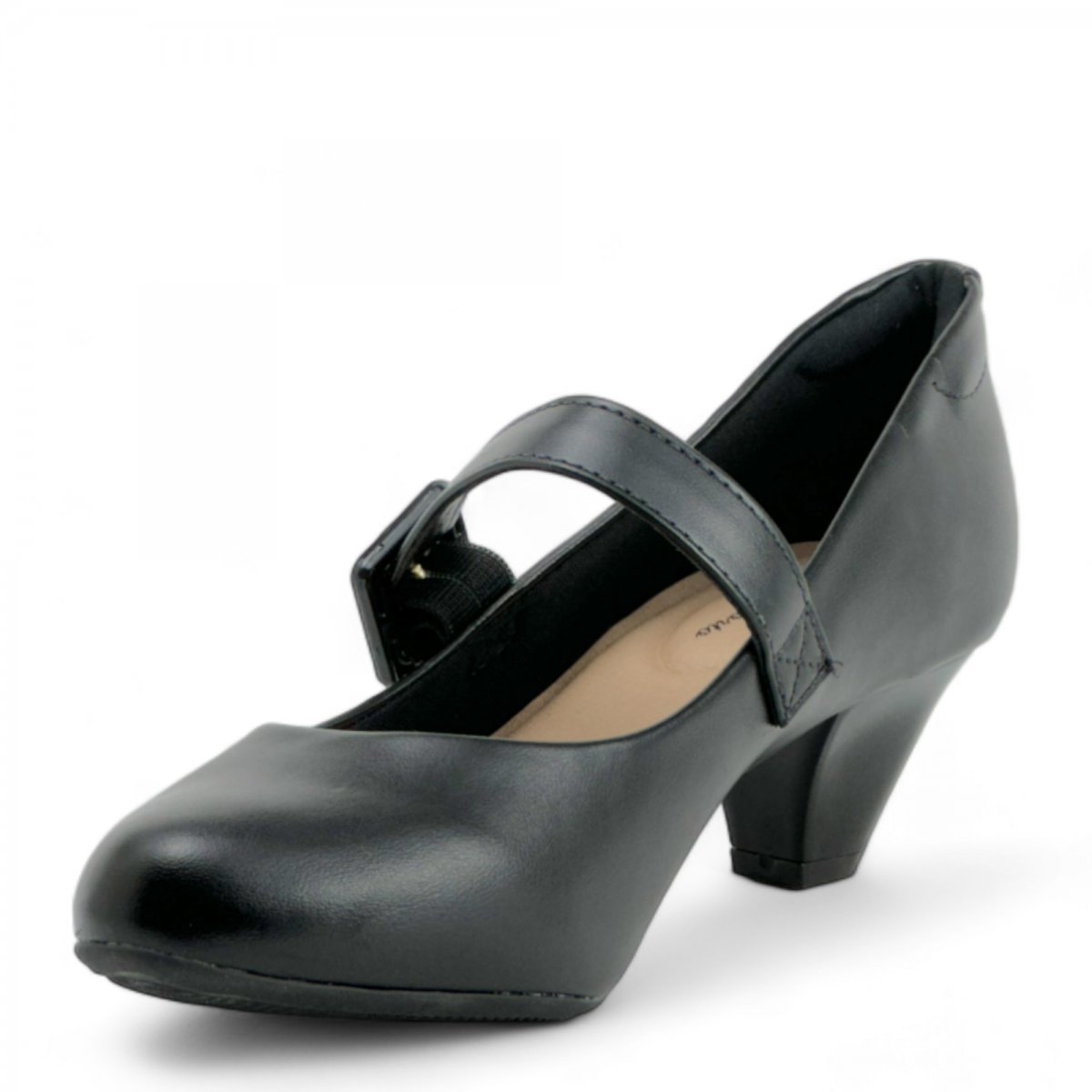 Sapato Fivela Salto Feminino Modare Preto 2