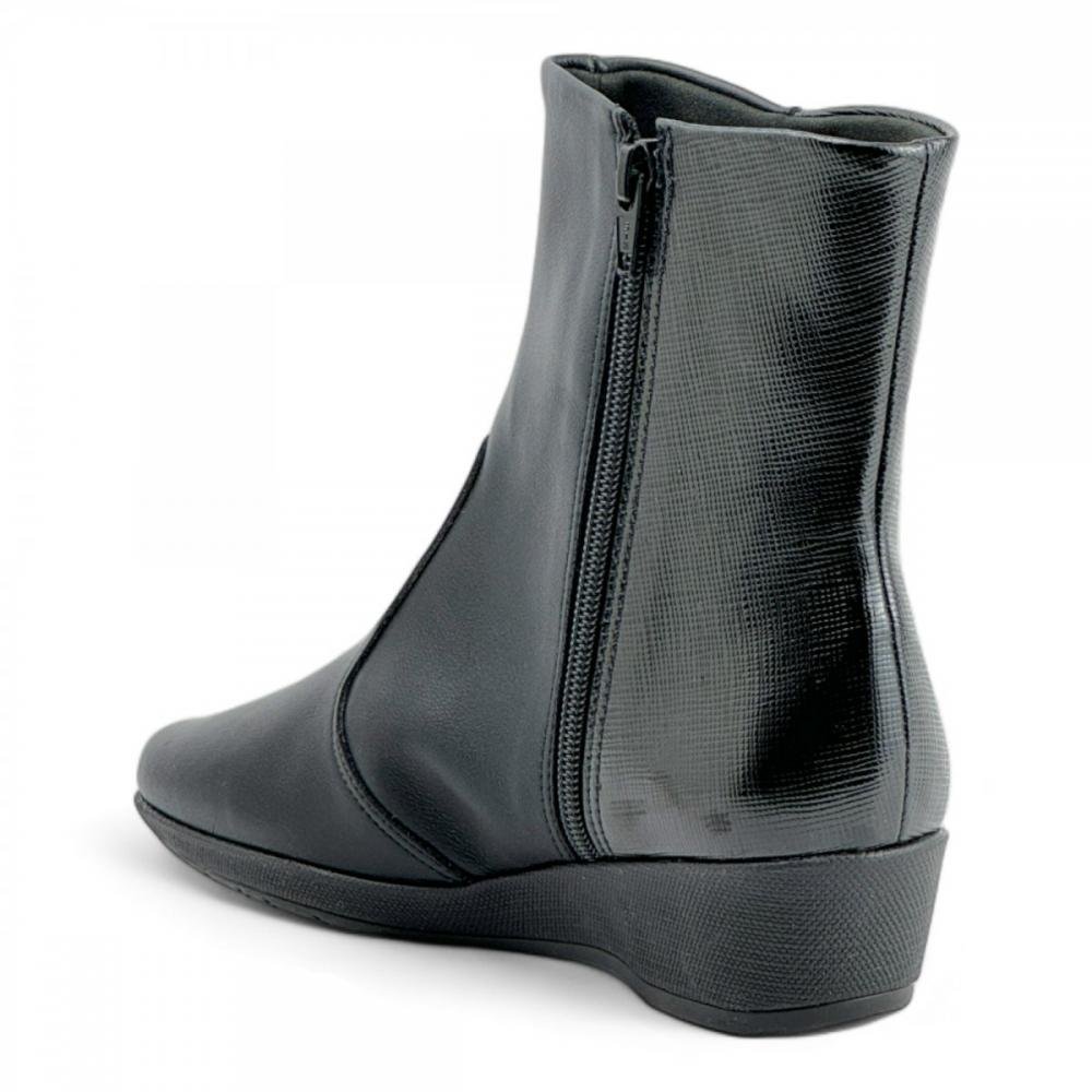 Bota Curta Solado Anabela Piccadilly Feminino Preto 3